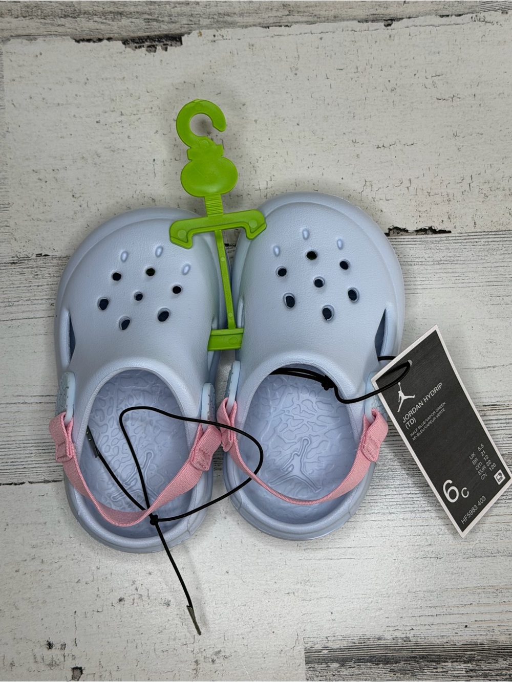 Jordan Hydrip TD 6C Half Blue Pink Vapor Green Toddler Shoes HF5983-403 NWT
